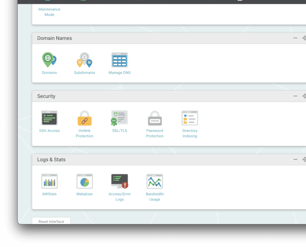 desktop screenshot of lyrical host control panel
